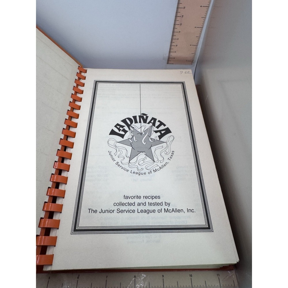 Vintage Cookbook : La Piñata McAllen Texas Junior League 1980 Spiral bound - Picture 2 of 10